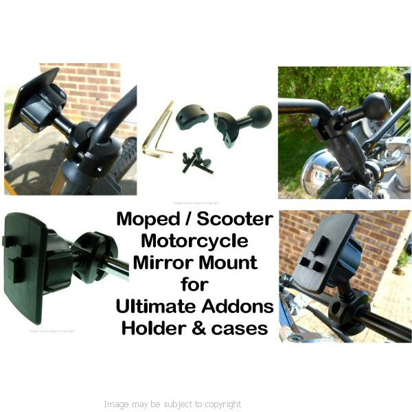 Motorcycle Mirror Mount - 3 Prong Attachment (sku 14952)