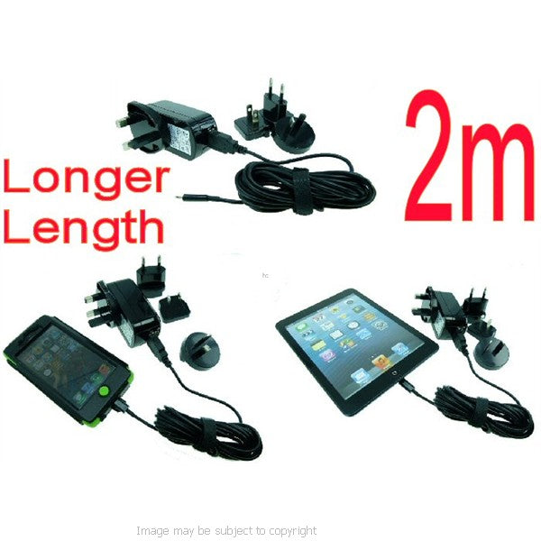 3m Long Travel Charger UK USA EU &amp; AU for iPhone X (sku 37915)