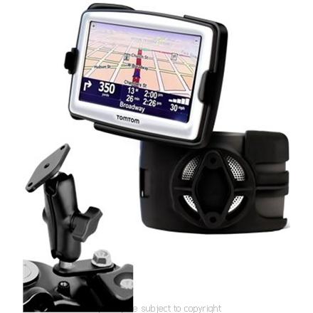 RAM 11MM MOTO FLAT MOUNT with DIA BASE &amp; Cradle for TomTom XL IQ Routes - Live - Classic - 22 series RAM-B-179-TO8 (SKU 7199)