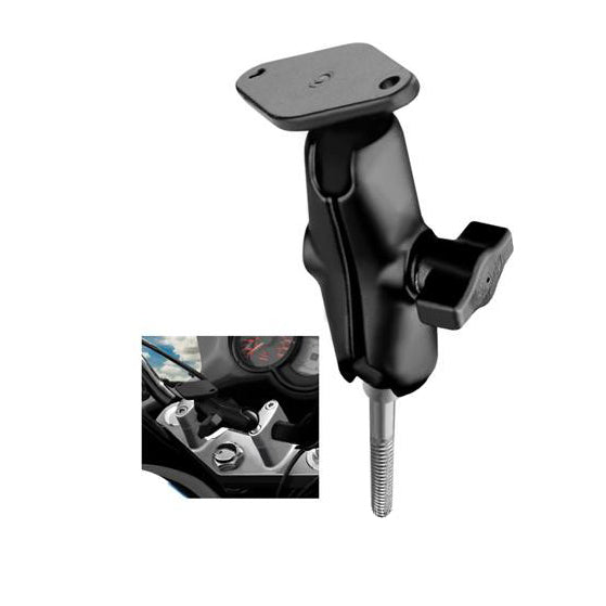 GENUINE RAM MOUNT with LONG 5 1-4inch ARM &amp; DIAMOND BASE for MOTORCYCLE HANDLEBAR CLAMPS (SKU 6014)
