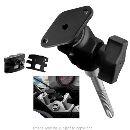 GENUINE RAM MOUNT with SHORT 1 1-4inch ARM &amp; TOMTOM GO 720 TRAFFIC CRADLE for MOTORCYCLE HANDLEBAR CLAMPS (SKU 6019)