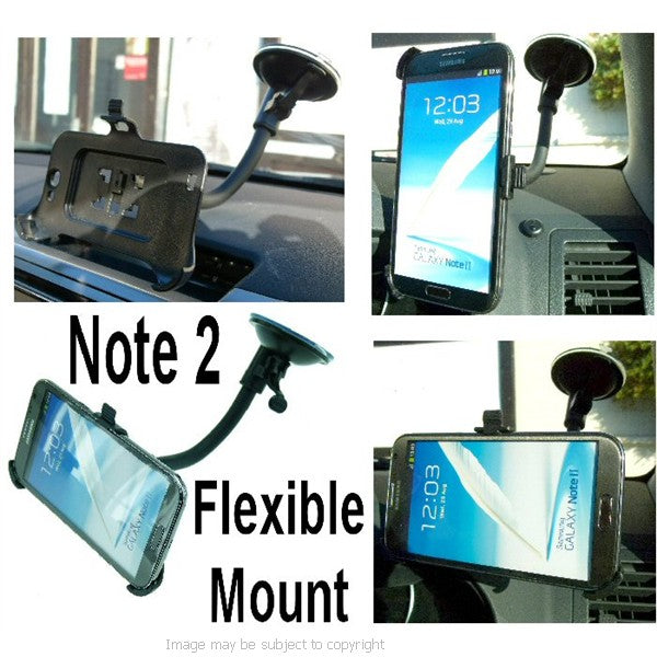 Galaxy NOTE 2 Flexible Car Suction Mount (sku 16104)