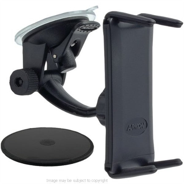 Arkon Slim Grip ULTRA Phone - Tablet Cradle with Suction Arm &amp; Dash Disc (sku 18985)