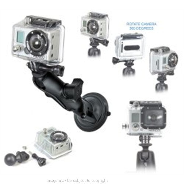 RAM-B-166-GOP1 RAM Twist Lock Suction Mount for GoPRO Hero (sku 17119)