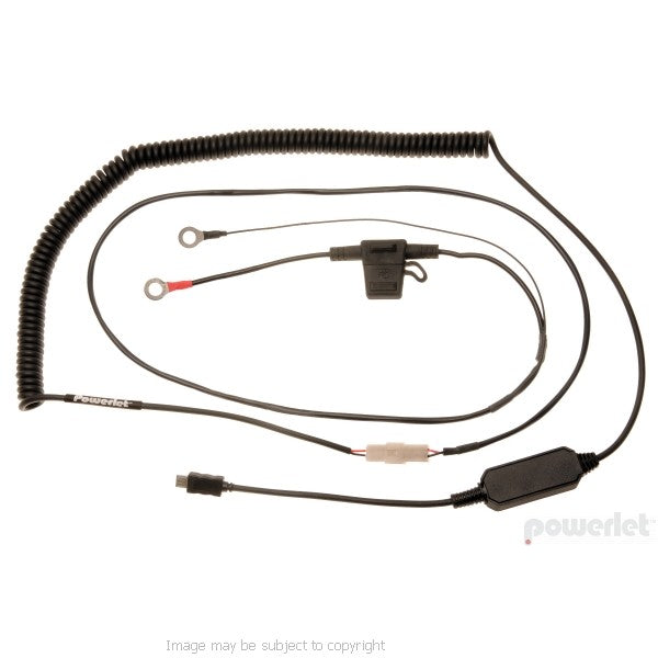 Powerlet PPC-027-DB 60inch Micro USB Direct to Battery Cable Harness for Motorcycle - Car (sku 8667)