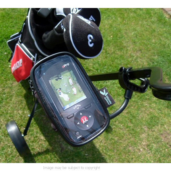 Flexible Golf Trolley Clamp Mount for the Callaway uPro Golf GPS system (sku 11419)
