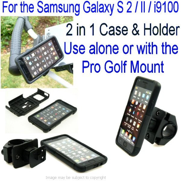 Impact PRO Anti-Shock Golf Trolley Mount for the Samsung Galaxy S2 - S II Phone (sku 11155)