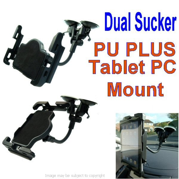 Dual Sucker PLUS Deluxe Tablet PC Car Mount  (sku 13545)