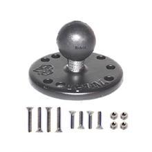RAM 2.5inch DIA ROUND BASE WITH 1inch BALL &amp; MOUNTING SCREW KIT RAM-B-202-G1 (SKU 3718)