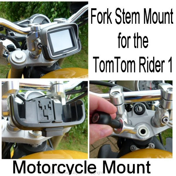 Easy Fit 19mm Motorcycle Bike Fork Stem Yoke Mount for the TomTom Rider 1 (sku 10934)