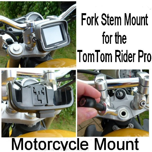 Easy Fit 19mm Motorcycle Bike Fork Stem Yoke Mount for the TomTom Rider PRO (sku 10940)
