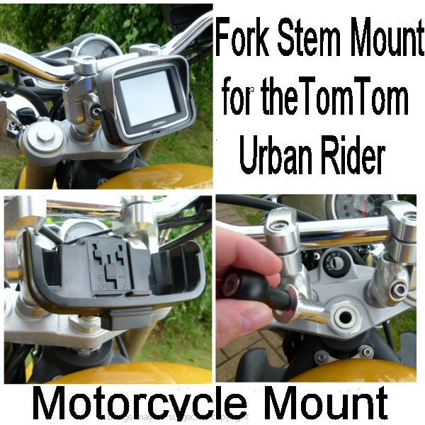 Easy Fit 13mm Motorcycle Bike Fork Stem Yoke Mount for the TomTom Urban Rider (sku 10941)