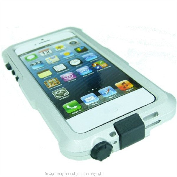 TiGRA Bravo IP68 iPhone 5 Waterproof Shockproof Aluminum Phone Case SILVER (sku 16846)