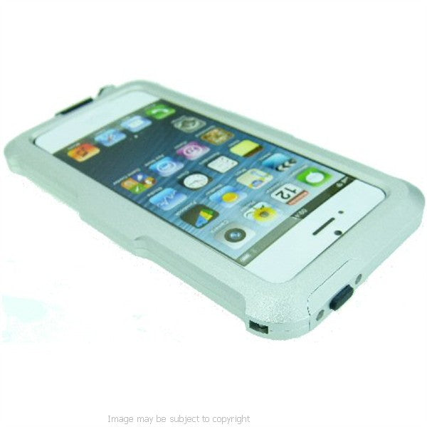 TiGRA Bravo IP68 iPhone 5 Waterproof Shockproof Aluminum Phone Case SILVER (sku 16846)