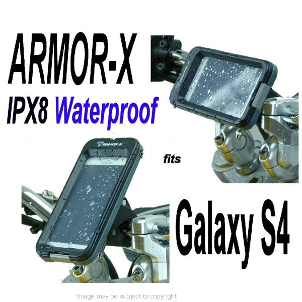 Armor-X IPX8 Waterproof Galaxy S4 Motorcycle  Mount (sku 16798)