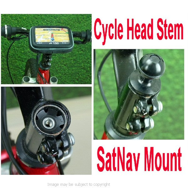 Waterproof Bicycle Head Stem Mount for 3inch &amp; 4.3inch Screen GPS SatNav (sku 16735)