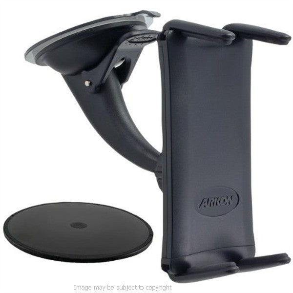 Arkon SM615 Slim-Grip Ultra Mini Windshield Car Suction Mount for Large Smartphones &amp; 7" 8" Tablets (sku 19124)