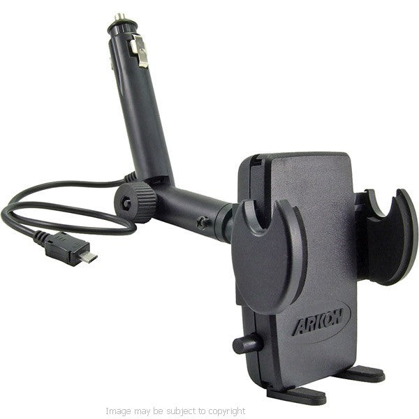 SM421-MICRO Mega Grip Lighter Socket Mobile Phone Mount with Micro USB - SKU (19186)