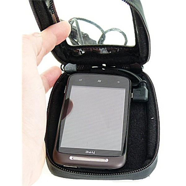 Motorcycle Cell Phone Mount Bundle with Direct to Battery Angled Micro USB Charging Cable (sku 12901)