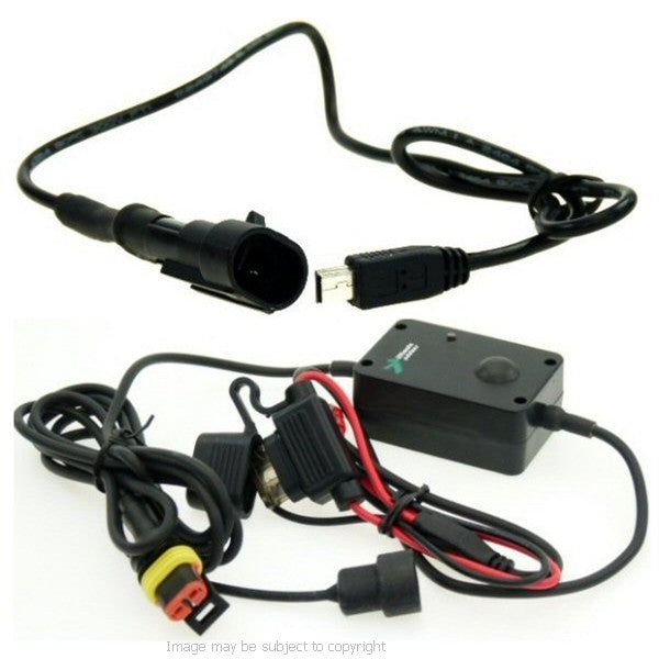 5inch SatNav GPS Powered Motorcycle Mount - Straight Mini USB (SKU 14034)