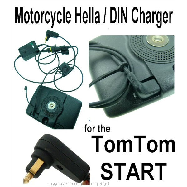 TomTom Start 25 Hella - DIN - BMW Socket Motorcycle Charging Cable (sku 15996)