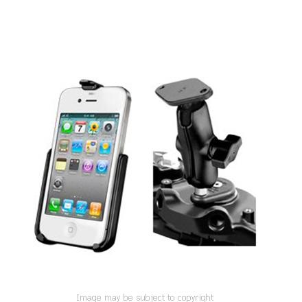 RAM Motorcycle Fork Stem Mount with Short Arm for the Apple iPhone 4 RAM-B-176-AP9 (SKU 7537)