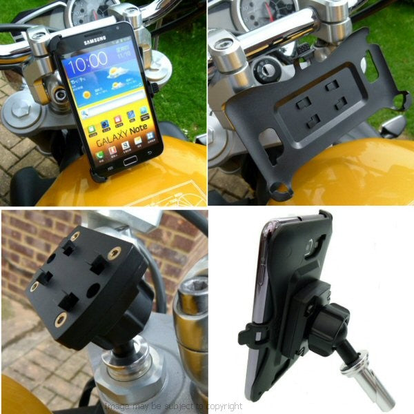 Galaxy Note 19mm Central Fork Stem Yoke Sports Motorcycle Mount (sku 14437)