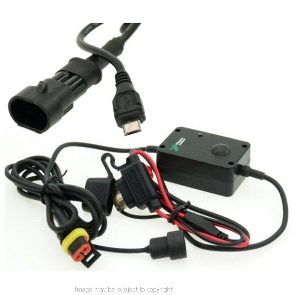 5inch GPS SatNav Motorcycle Straight MICRO USB Powered 19mm Yoke Mount (sku 14058)