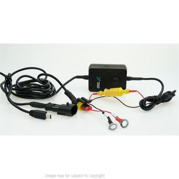 Ultimate Addons Straight Mini USB Direct to Battery Hard Wire Motorcycle Charging Cable (sku 9803)