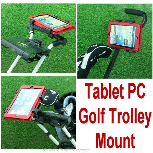 Adjustable Quick Fix Tablet PC Golf Trolley Mount (sku 16496)