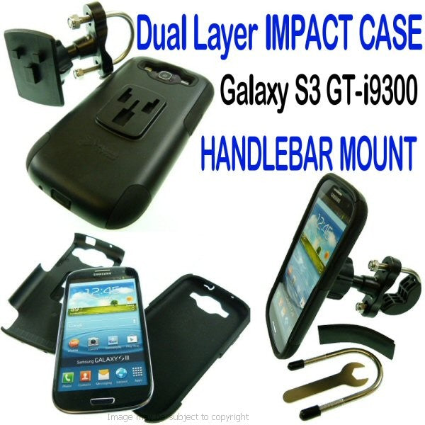 Metal U Bolt Cycle Bike Handlebar Galaxy S3 Impact Case Mount (sku 15543)
