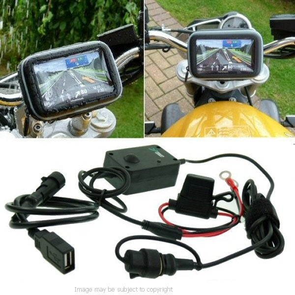 Standard SatNav GPS Powered Motorcycle Mount - USB (SKU 15045)