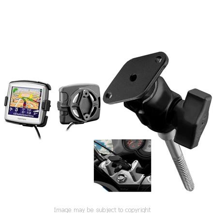 RAM MOTORCYCLE HANDLEBAR CLAMP MOUNT with SHORT 1 3-4inch ARM &amp; Cradle for TOMTOM ONE v5 IQ ROUTES EasyPort fitting (SKU 6030)