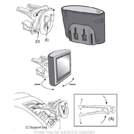 ARKON REMOVABLE VENT MOUNT for the TOMTOM ONE v2 New Edition-Classic (SKU 5124)