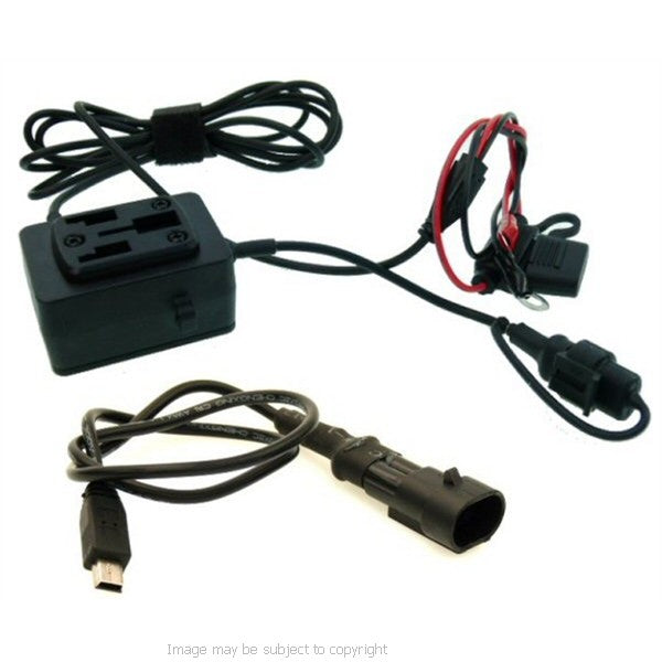 Click On Mini USB Direct to Battery Motorcycle Cable - Straight (sku 14937)