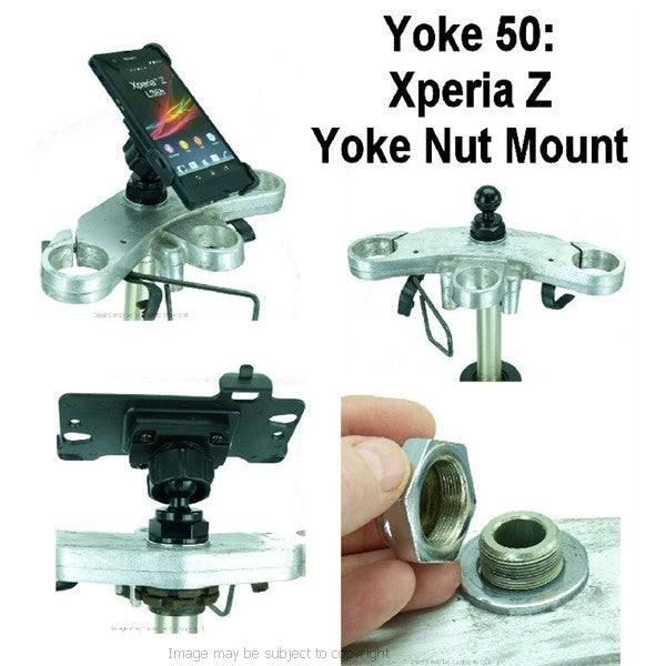 Yoke 50 - Xperia Z Motorcycle Yoke Nut Mount (sku 16721)