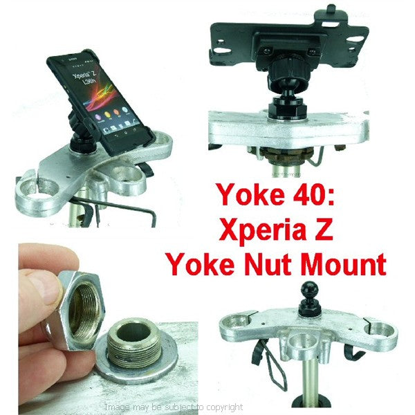 Yoke 40 - Xperia Z Motorcycle Yoke Nut Mount (sku 16722)