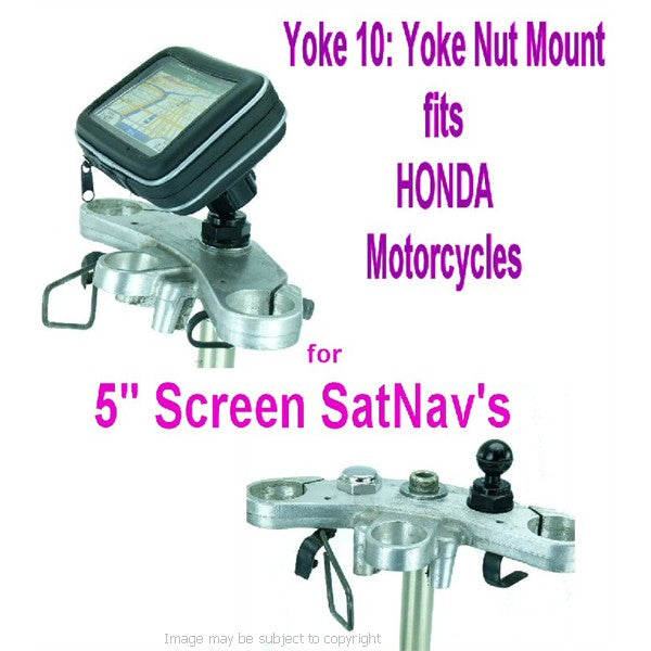 Yoke 10 - 5inch XL Screen GPS Satnav Motorcycle Yoke Nut Cap Mount (sku 16715)