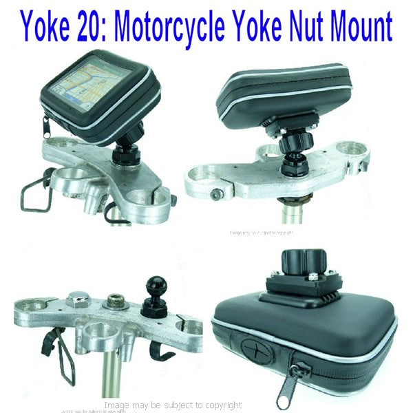 Yoke 20 - GPS SatNav Motorcycle Yoke Nut Cap Mount  (sku 16719)