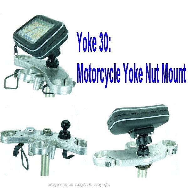 Yoke 30 - GPS SatNav Motorcycle Yoke Nut Cap Mount (sku 16718)