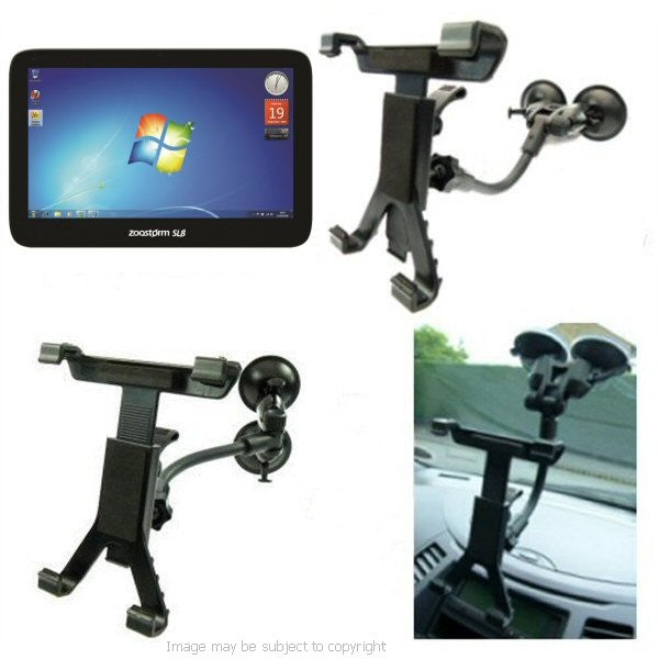 Ultimate Addons Dual Suction Cup Windscreen Mount for the Zoostorm SL8 Slate Tablet PC (sku 10373)