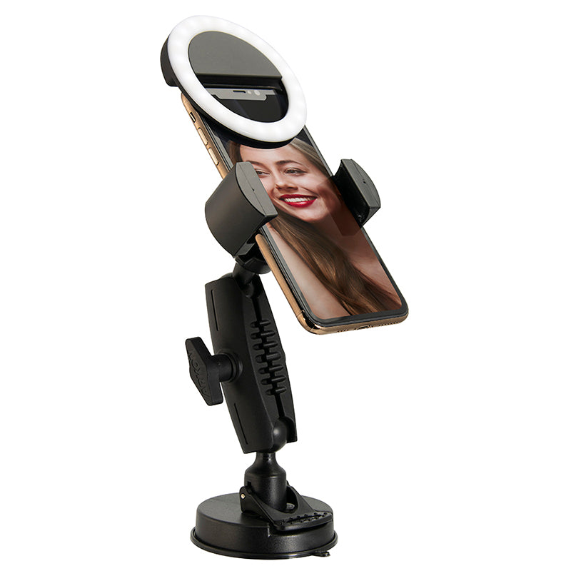 Arkon MUA179 Suction Phone Mount and Ring Light Bundle (sku 57054)