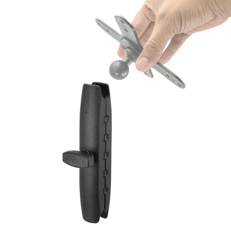 Arkon SPRM256B Robust Series 6-inch Metal Mount Shaft - 25mm Ball Compatible (sku 53794) - BuyBits Ltd UK