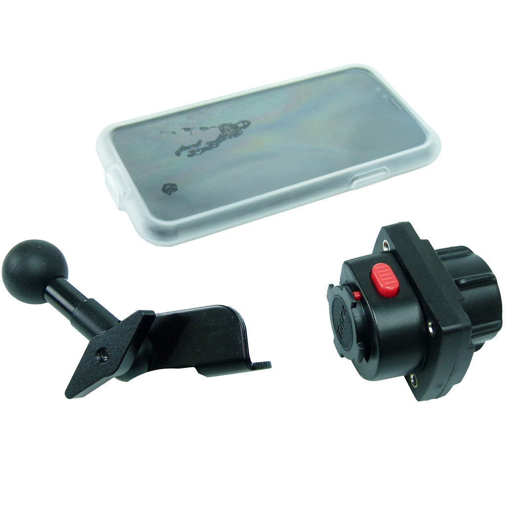 TiGRA MountCase for iPhone XS MAX with M8 - M10 Motorcycle Mirror Mount (sku 44151)