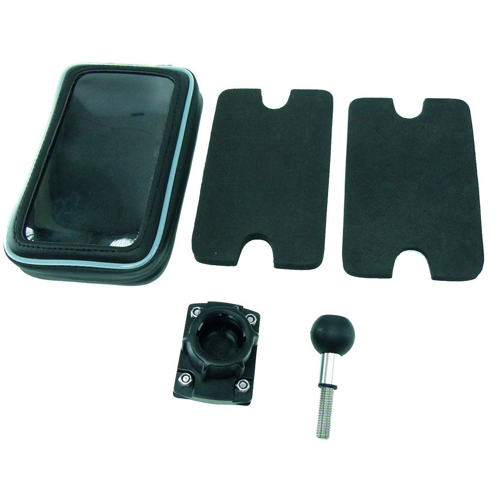 M8 Motorcycle Handlebar Clamp Mount with Water-Resistant Smartphone Case for iPhone 12 Mini (sku 55778) - BuyBits Ltd UK