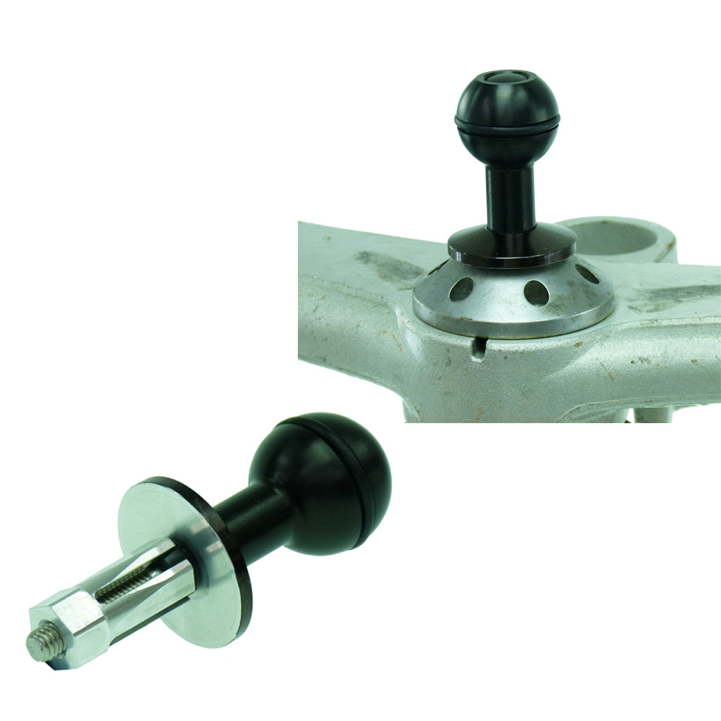 14mm Hexagon Hole Bike GPS Mount with 1" / 25mm Ball Base (sku 60000)
