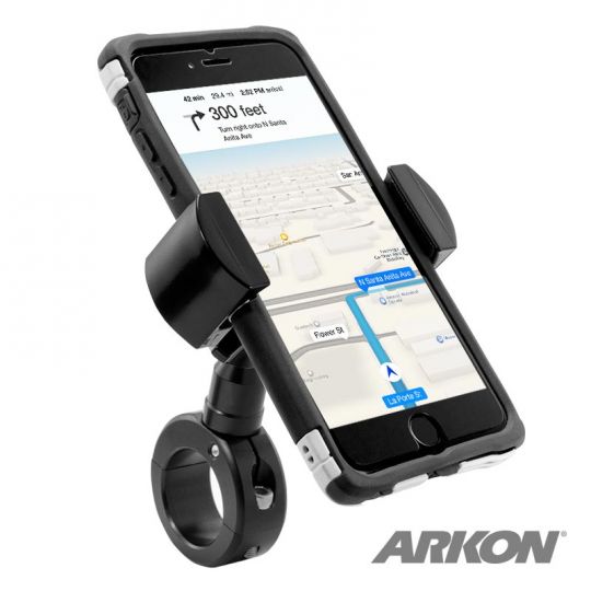 Arkon RVMC2B RoadVise Motorcycle Phone Mount - Black Aluminum (sku 42710)