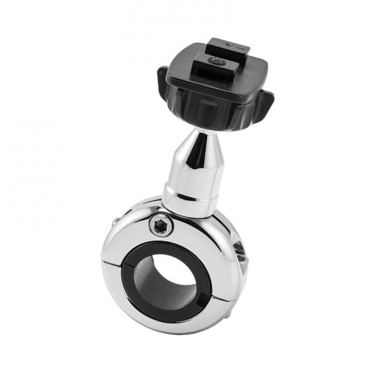 Arkon MC2CSBH Motorcycle Handlebar Mounting Pedestal - Chrome Aluminum - Dual-T Compatible (sku 41177)