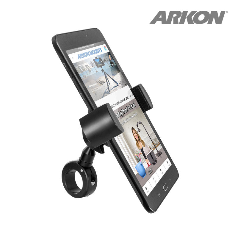 Arkon XLMC2B RoadVise XL Motorcycle Phone Mount - Black Aluminum (sku 41098)