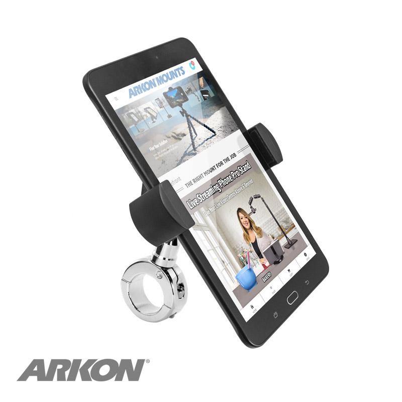 Arkon XLMC2C RoadVise XL Motorcycle Phone Mount - Chrome Aluminum (sku 56015) - BuyBits Ltd UK